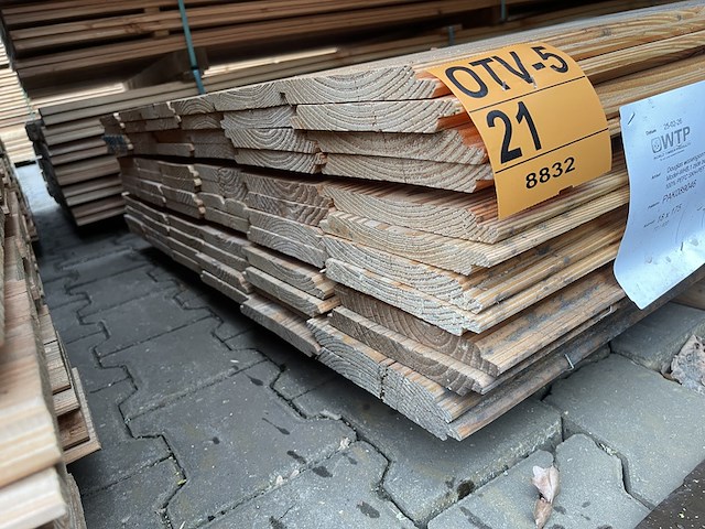 Ca. 72x douglas wisselsponning/halfhoutsrabat, 18x190mm, lengte 400cm - afbeelding 3 van  3