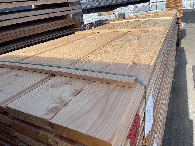 Ca. 72x douglas wisselsponning/halfhoutsrabat, 18x190mm, lengte 500cm - afbeelding 1 van  3