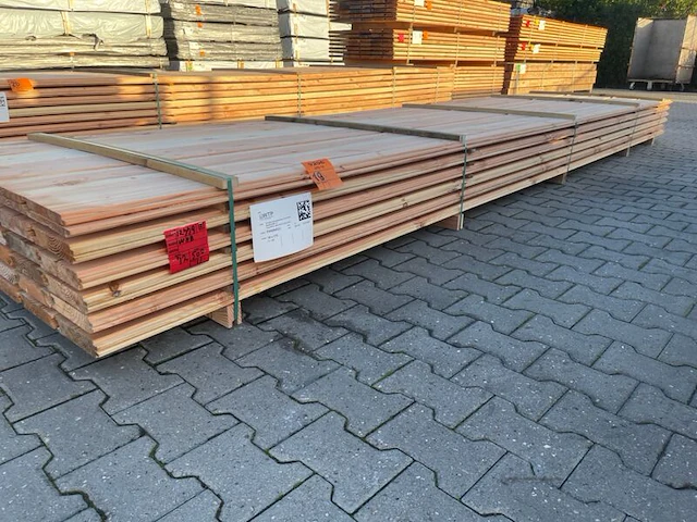 Ca. 72x douglas wisselsponning/halfhoutsrabat, 18x190mm, lengte 500cm - afbeelding 3 van  3