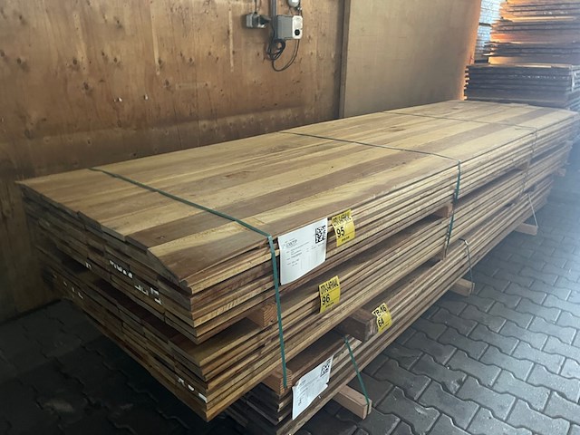 Ca. 72x guyana ipé country garde planken geschaafd, 18x140mm, lengte 400cm - afbeelding 3 van  3