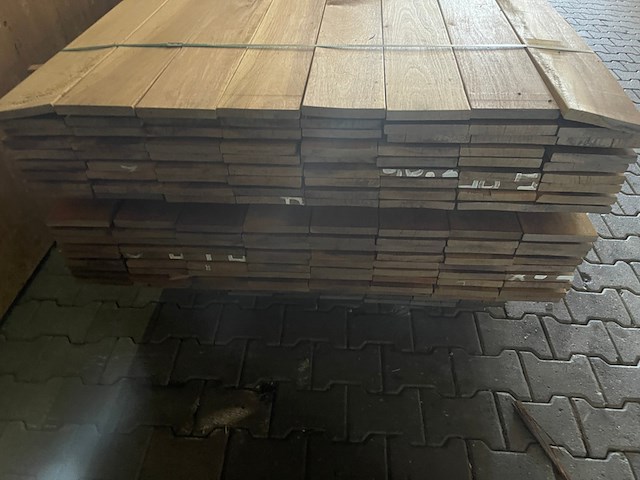 Ca. 72x guyana ipé country garde planken geschaafd, 18x140mm, lengte 400cm - afbeelding 3 van  3
