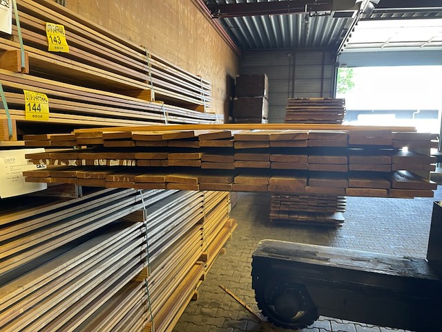 Ca. 72x guyana ipé country grade planken geschaafd, 18x90mm, lengte 200cm - afbeelding 3 van  3