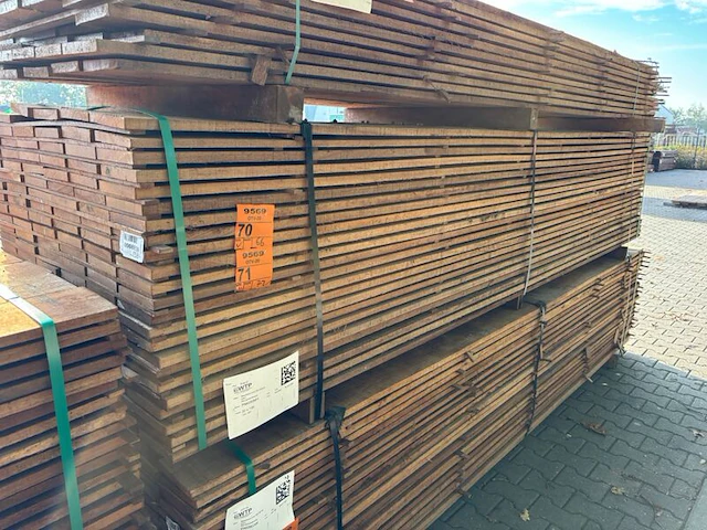 Ca. 72x guyana teak beschoeiingsplanken, 20x150mm, lengte 350cm - afbeelding 4 van  4