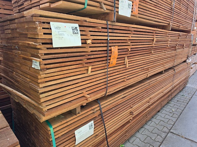Ca. 72x guyana teak beschoeiingsplanken, 20x150mm, lengte 450cm - afbeelding 4 van  4