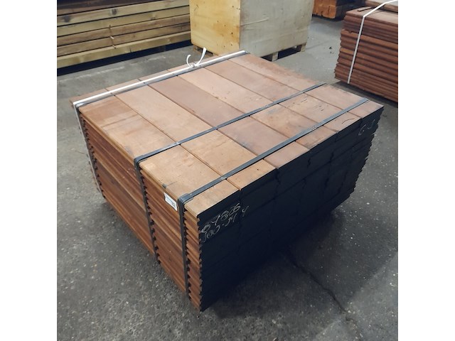 Ca. 72x hardhouten damwand, 5 x 19,5 x 100 cm - afbeelding 1 van  5