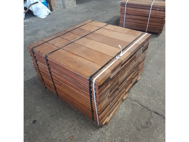 Ca. 72x hardhouten damwand, 5 x 19,5 x 100 cm - afbeelding 4 van  5