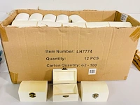 Ca. 72x houten schatkistjes