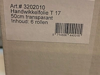Ca. 72x rollen handwikkelfolie, transparant - afbeelding 3 van  4