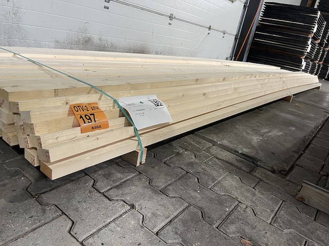 Ca. 72x vuren latten geschaafd, 32x58mm, lengte 540cm - afbeelding 2 van  3