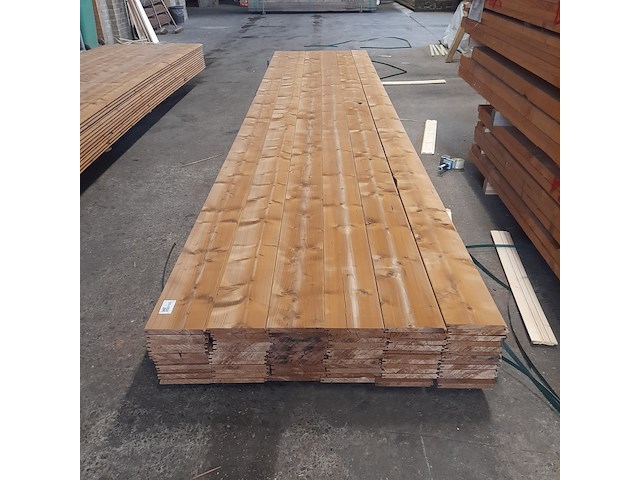 Ca. 72x vuren thermowood mes en groefdeel, 2,0 x 19,3 x 510 cm - afbeelding 2 van  6