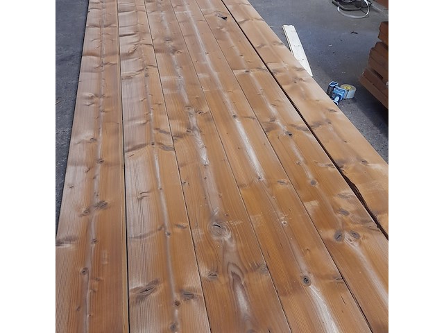 Ca. 72x vuren thermowood mes en groefdeel, 2,0 x 19,3 x 510 cm - afbeelding 3 van  6