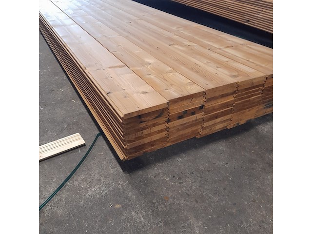 Ca. 72x vuren thermowood mes en groefdeel, 2,0 x 19,3 x 510 cm - afbeelding 5 van  6