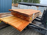Ca. 73x douglas planken fijnbezaagd, 18x150mm, lengte 28/300cm, 43/400cm, 16/500cm - afbeelding 2 van  3