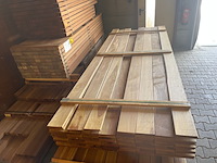 Ca. 73x guyana ipé country grade planken geschaafd, 18x140mm, lengte 300cm - afbeelding 1 van  3