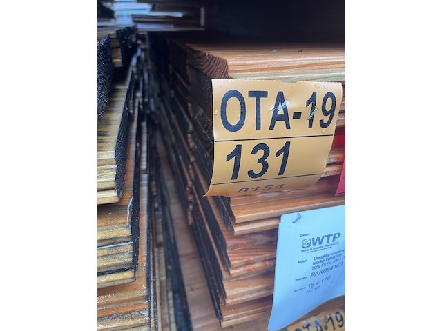 Ca. 74x douglas wisselsponning, 18x190mm, lengte 300cm - afbeelding 3 van  3