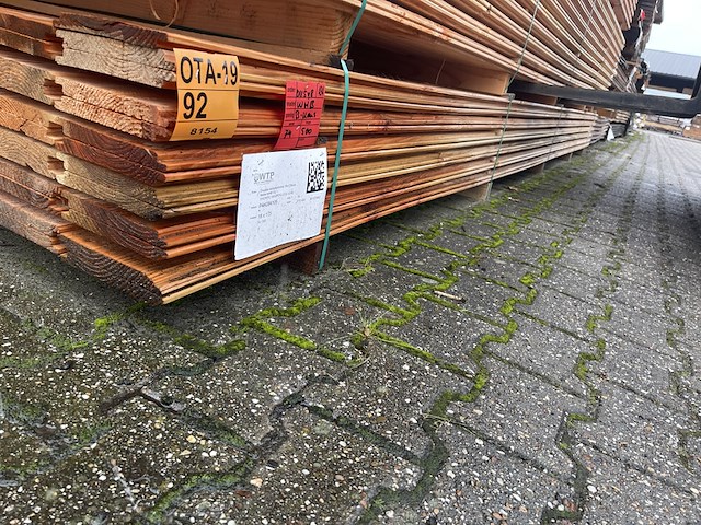 Ca. 74x douglas wisselsponning, 18x190mm, lengte 500cm - afbeelding 2 van  3