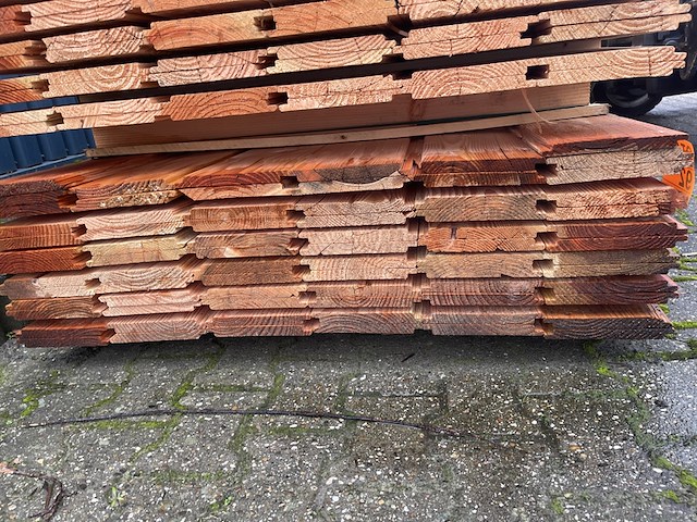 Ca. 74x douglas wisselsponning, 18x190mm, lengte 500cm - afbeelding 3 van  3