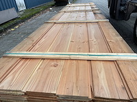 Ca. 74x douglas wisselsponning/halfhoutsrabat, 18x190mm, lengte 500cm - afbeelding 1 van  3