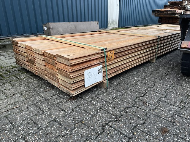 Ca. 74x douglas wisselsponning/halfhoutsrabat, 18x190mm, lengte 500cm - afbeelding 2 van  3