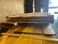 Ca. 74x guyana ipé country grade planken geschaafd, 18x90mm, lengte 300cm - afbeelding 2 van  3