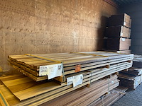 Ca. 74x guyana ipé country grade planken geschaafd, 18x90mm, lengte 300cm - afbeelding 3 van  3