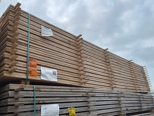 Ca. 75x douglas planken fijnbezaagd, 22x200mm, lengte 400cm - afbeelding 4 van  4