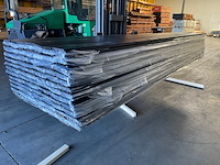 Ca. 75x grenen design- triple- deens profiel zwart gecoat, 21x145mm, lengte 420cm - afbeelding 2 van  3