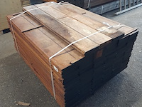 Ca. 75x hardhouten damwand, 5 x 19,5 x 150 cm - afbeelding 1 van  7