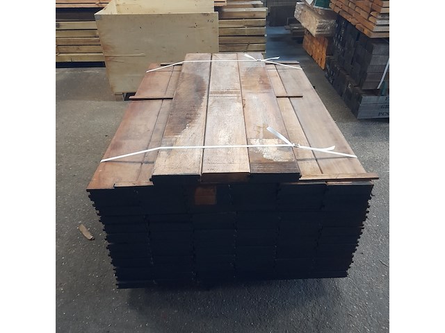 Ca. 75x hardhouten damwand, 5 x 19,5 x 150 cm - afbeelding 2 van  7