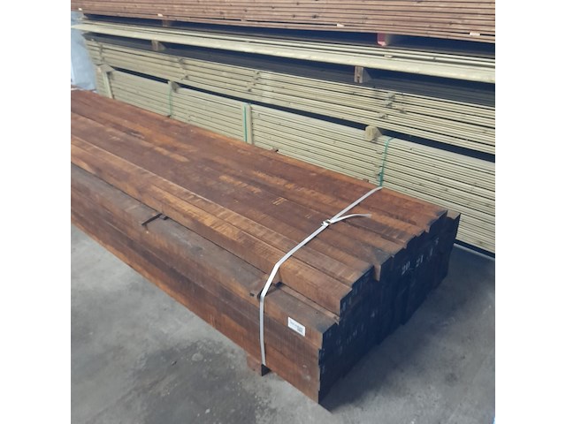 Ca. 75x hardhouten paal, 7 x 7 x 350 cm - afbeelding 1 van  5