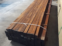 Ca. 75x hardhouten paal, 7 x 7 x 350 cm - afbeelding 3 van  5