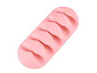 Ca. 75x kabelhouder siliconen roze 5 sleuven - set van 75 stuks reckba, roze - afbeelding 1 van  3