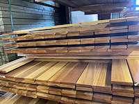 Ca. 76x guyana ipé country grade planken geschaafd, 18x90mm, lengte 350cm - afbeelding 3 van  3