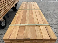 Ca. 76x pakoeli planken geschaafd, 16x140mm, lengte 350cm