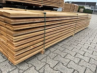 Ca. 76x pakoeli planken geschaafd, 16x140mm, lengte 350cm - afbeelding 2 van  3