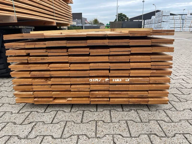 Ca. 76x pakoeli planken geschaafd, 16x140mm, lengte 350cm - afbeelding 3 van  3
