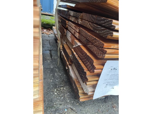 Ca. 77x douglas wisselsponning, 18x190mm, lengte 300cm - afbeelding 3 van  3
