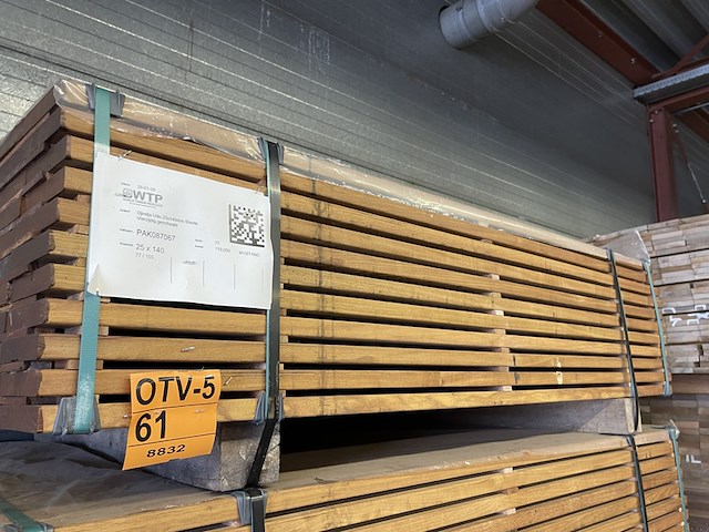 Ca. 77x guyana ipé planken geschaafd, 25x140mm, lengte 155cm - afbeelding 4 van  4