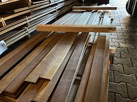 Ca. 77x guyana ipé planken geschaafd country grade, 15x90mm, lengte 400cm - afbeelding 1 van  3
