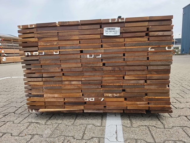 Ca. 77x guyana ipé planken geschaafd country grade, 21x140mm, lengte 370cm - afbeelding 3 van  3