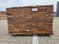 Ca. 77x guyana ipé planken geschaafd country grade, 21x140mm, lengte 370cm - afbeelding 3 van  3