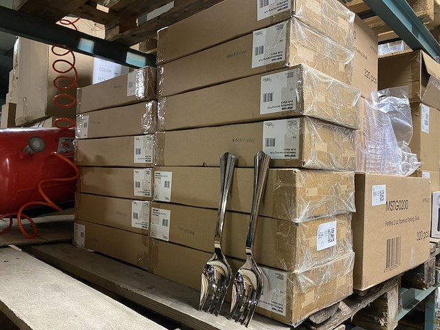 Ca. 780x luxe grote serveervorken, zilver - afbeelding 1 van  3