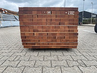 Ca. 78x angelim pedra onderliggers geschaafd, 45x68mm, lengte 250cm - afbeelding 3 van  3