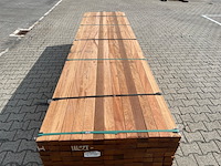 Ca. 78x angelim pedra onderliggers geschaafd, 45x68mm, lengte 350cm - afbeelding 1 van  3