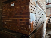 Ca. 78x angelim pedra onderliggers geschaafd, 45x68mm, lengte 400cm - afbeelding 4 van  4