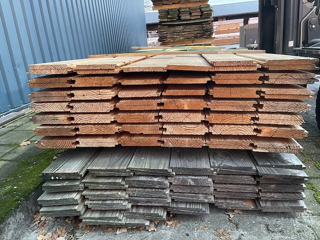 Ca. 78x douglas wisselsponning/halfhoutsrabat, 18x190mm, lengte 400cm - afbeelding 3 van  3