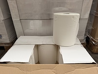 Ca. 78x handdoekrol hpg motion 100% cellulose wit 2 laags 24 cm breed 150 meter, wit - afbeelding 1 van  6
