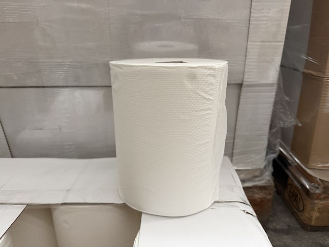 Ca. 78x handdoekrol hpg motion 100% cellulose wit 2 laags 24 cm breed 150 meter, wit - afbeelding 2 van  6