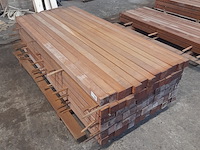 Ca. 78x hardhouten paal, 6,8 x 6,8 x 200 cm - afbeelding 1 van  4