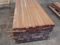 Ca. 78x hardhouten paal, 6,8 x 6,8 x 200 cm - afbeelding 2 van  4